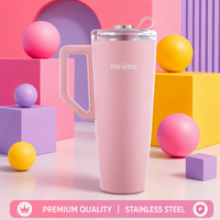 Thermos en acier inoxydable à isolation sous vide avec poignée pour boissons chaudes et froides