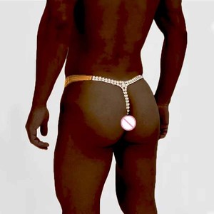 PATON Premium Comfort Support T-Back Tanga Traje de baño Corte de diamante Volver Crystal Forming Swim Briefs-1 pieza al por mayor - Product Image 5