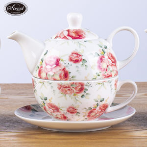 Tetera <span class=keywords><strong>de</strong></span> cerámica azul logotipo personalizado nueva taza <span class=keywords><strong>de</strong></span> porcelana <span class=keywords><strong>de</strong></span> hueso y platillo regalo juego <span class=keywords><strong>de</strong></span> té <span class=keywords><strong>de</strong></span> cerámica con tetera <span class=keywords><strong>para</strong></span> una persona olla individual <span class=keywords><strong>Te</strong></span> - Product Image 2