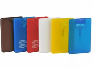 Precio barato 20ml botella desinfectante de manos llavero tarjeta de crédito botella de spray botellas de plástico para fragancia líquida tóner perfume - Product Image 4