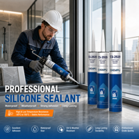 Mastic silicone pour verre à faible odeur, anti-âge, anti-affaissement, pour le remplissage de joints et l'étanchéité des maisons préfabriquées, commande en gros
