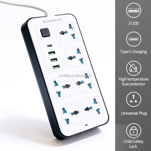 Regleta de Enchufes con Cable de Extensión de 6 Tomas, <span class=keywords><strong>Enchufe</strong></span> de Extensión Blanco con 3 Puertos USB y <span class=keywords><strong>1</strong></span> Puerto Tipo-C, Cable de Extensión Resistente de 3 Metros y 2000W - Product Image 3