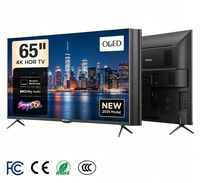 Téléviseur intelligent OLED 4K Ultra HD 65 pouces à écran plat, Dolby Vision Atmos, commande vocale IA, sans cadre, prix direct, approvisionnement en gros
