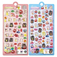Pegatinas 3D de Cristal Epoxi de Maneki Neko al por Mayor, Pegatinas de Burbuja con Forma de Gato de la Fortuna Japonés para Decoración de Fundas de Teléfono y Álbumes de Recortes