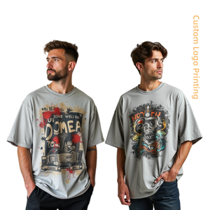 TKAN603 Hombres Hip Hop Vintage Gráfico Camisetas Tallas grandes Transpirable Jersey Camiseta personalizada Impresión Camiseta en blanco - Product Image 1