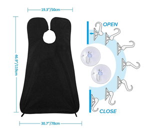 Di alta qualità impermeabile barba bavaglino grembiule per gli uomini barba cape toelettatura panno con 2 ventosa - Product Image 5