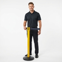Barrières de contrôle de foule avec poteaux à ceinture rétractable, support de gestion de file d'attente