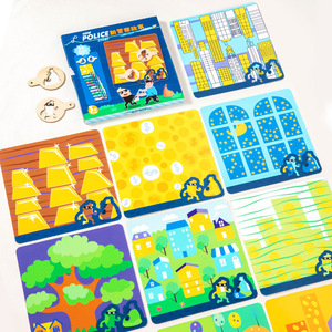 Jouet éducatif histoire de <span class=keywords><strong>police</strong></span> jeux Montessori enfant en bas âge drôle Cognize pensée logique correspondant Puzzle jouets pour enfants garçons filles - Product Image 4