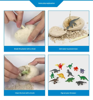 Jouet Œuf de Dinosaure Kit de Découverte Dino Egg DIG Jouet d'Excavation Boîte Mystère en Plastique Modèle Rex Créatif DIY Fossil Cadeau pour Enfants