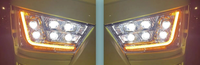 Ensemble de phares LED complets pour camion J7, 6 faisceaux proches, 12 faisceaux lointains, feux de croisement, feux de route, feux de jour (DRL), clignotants, phare de remplacement