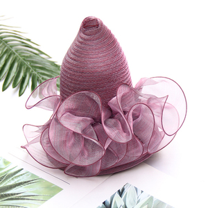 Chapeau d'été pour <span class=keywords><strong>femme</strong></span>, élégant, en organza, à large bord, idéal pour mariage, cérémonie, ou thé en compagnie - Product Image 5