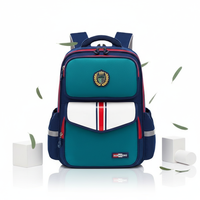 Tas punggung lunak anak-anak, ransel Sekolah Dasar Softback tahan Air uniseks, sabuk bantalan udara, penutup ritsleting, kanvas kelas 20L 1-6