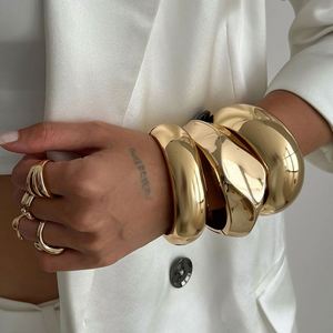 Unisex Women's Vintage Punk Style Alloy Gold Plated Geometric Hip Hop <b>Bangles</b> Bracelets Jewelry Fashion Wedding - Product Image 6