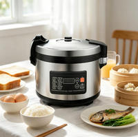 Cuisinière à riz automatique en acier inoxydable de qualité commerciale, 6 litres, 30 tasses, électrique, portable, cuisson rapide, pour la cuisine