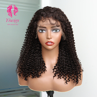 Perruque frontale 360 en dentelle suisse HD transparente 13x4, 100% cheveux humains vierges brésiliens, bouclés crépus, perruques complètes en dentelle frontale