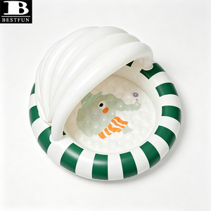 <span class=keywords><strong>Piscina</strong></span> <span class=keywords><strong>Inflable</strong></span> <span class=keywords><strong>para</strong></span> Bebés, <span class=keywords><strong>Piscina</strong></span> de PVC Reforzado <span class=keywords><strong>con</strong></span> Forma de Elefante, <span class=keywords><strong>con</strong></span> <span class=keywords><strong>Techo</strong></span> y Parasol, Piso de Burbujas <span class=keywords><strong>para</strong></span> Niños Pequeños, Diversión Acuática de Verano - Product Image 5