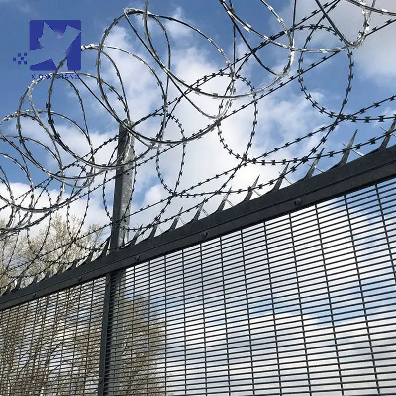 Metal çelik çit sistemleri sert güvenlik 358 Anti tırmanma Fence358 Anti tırmanma tel örgü çit fiyat