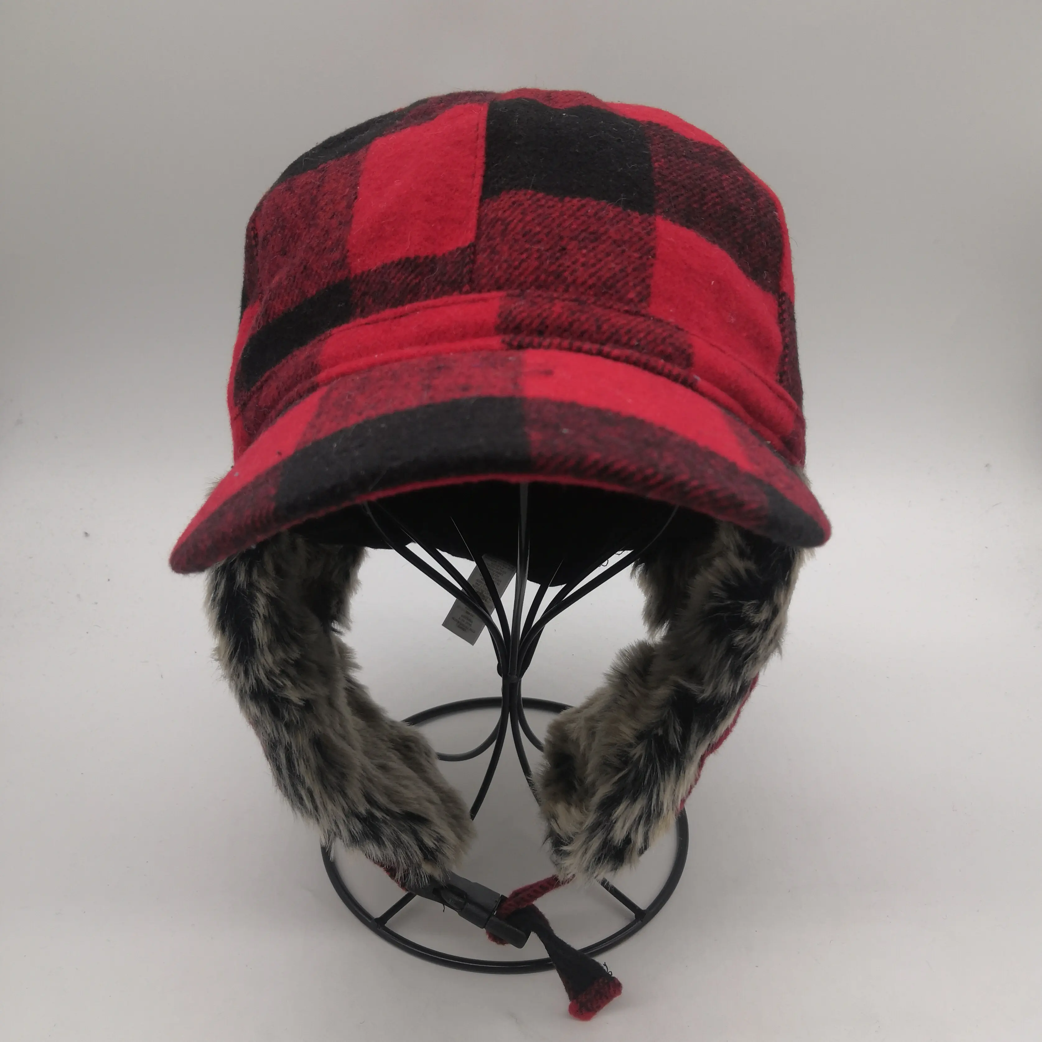 Winter fake fur Hat Warm Baseball Hat with Ear Flaps outdoor earmuff hat