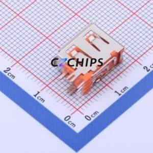 906-752A1114D10200 USB Connector Through hole Component (THT) Connector Type-A USB 2.0 Female Side Insert - Product Image 2