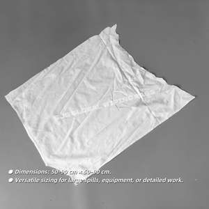 Chiffons en coton non pelucheux 100% coton blanc pour le nettoyage industriel - Product Image 3