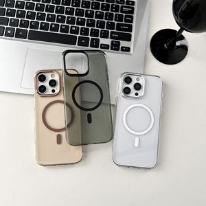 เคสโทรศัพท์กันกระแทกแบบแม่เหล็ก ครอบคลุมทั้งตัวเครื่อง ไม่เหลือง รูใหญ่ โปร่งใส ลายนูนเลนส์ AI โลหะ สำหรับ iPhone16promax - Product Image 1