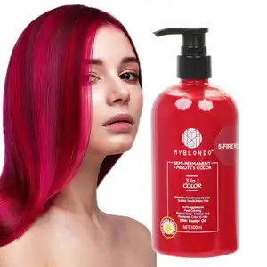 Produit de salon professionnel teinture capillaire couleur revitalisant 3-en-1 coloration rapide sans danger