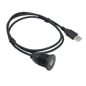 สายเคเบิล USB 2.0 แบบพอร์ตเดียว ตัวผู้-ตัวเมีย กันน้ำ สำหรับรถยนต์ มอเตอร์ไซค์ เรือ แผงหน้าปัด - Product Image 1