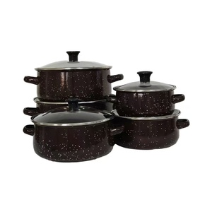 Juego de cazuela esmaltada de diseño clásico europeo de gran oferta, 5 uds., inducción de fondo de Metal para uso doméstico, restaurantes y hoteles comerciales - Product Image 6