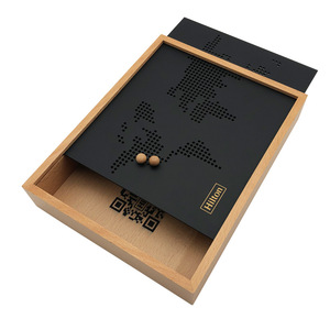 Caja de Almacenamiento de Madera 217x260x52mm, Organizador de Escritorio Rectangular Grabado, Joyero - Product Image 2