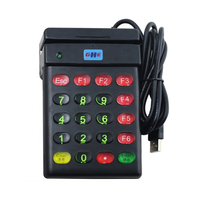 RFCARD MSR75 Remarkable Quality USB Two Track Magnetic Stripe Card Reader Keyboard Pinpad China Model MSR75