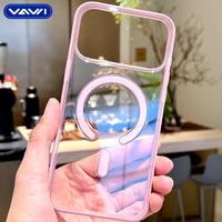 VAWI B415 Coque rigide en PC haute qualité et haute transparence pour iPhone 13 14 15 16 17 Pro Max, antichoc, magnétique, transparente