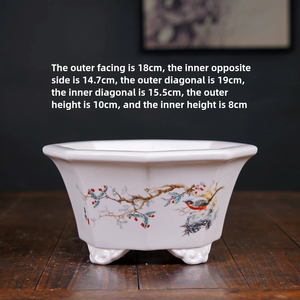 <span class=keywords><strong>Vasi</strong></span> di fiori in ceramica per interni di qualità eccezionale Bonsai pianta e paesaggio vaso di pittura per uso giardino - Product Image 2