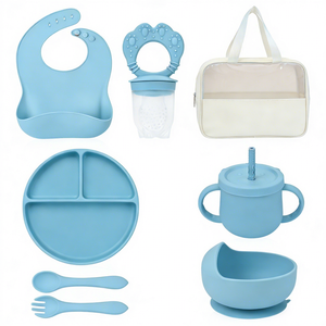 Juego de Alimentación de Silicona Personalizado al por Mayor para Bebés, Set de Vajilla para Recién Nacidos, Juego de Platos de Silicona con Bolsa de Almacenamiento - Product Image 3