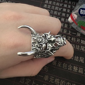 고딕 펑크 드래곤 반지 남성용 레트로 바이킹 동물 조절 가능한 여성용 반지 개성 있는 마법같은 멋진 보석 선물 - Product Image 3