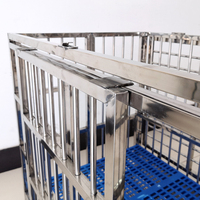 Lize Factory Direct Heavy Duty Hondenkennel Sterke Metalen Krat Met 4 Wielen Opvouwbaar Plastic Bakje Voor Kleine Dieren