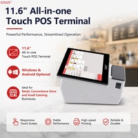 Machine de caisse tout-en-un 11.6 ''POS Terminal avec imprimante thermique à écran tactile Mini caisse enregistreuse POS Systems for Retail Shop