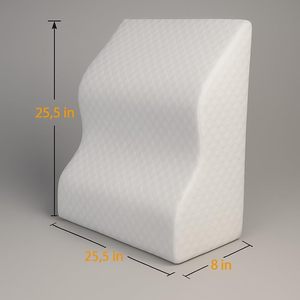 Almohada de Espuma Viscoelástica con Forma de Cuña, Transpirable, con Funda Extraíble, <span class=keywords><strong>para</strong></span> Recuperación Postoperatoria, Ronquidos y Ácido Gástrico - Product Image 3