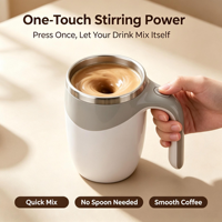 Mug à café auto-mélangeur automatique, mélange électrique à une touche, 380 ml, intérieur en acier inoxydable 304, moulé par injection, mug de voyage pour la cuisine