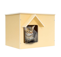 Huisdier Moderne Buitenvilla Huizen Grote Ruimte Geïsoleerde Warme Katten Thuis Appartement Houten Verwarmde Kattenopvang Voor De Winter