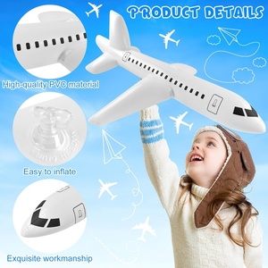 เครื่องบินเป่าลม PVC ขนาด 100 120 ซม. สีขาว สำหรับงานปาร์ตี้วันเกิดกลางแจ้งในร่ม งานปาร์ตี้ริมสระน้ำ - Product Image 3