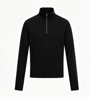 Haut zippé à col montant pour homme, style rétro grunge, coupe slim, côtelé, streetwear, esthétique Y2K, décontracté, veste d'automne