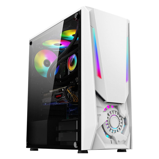 White Micro ATX CPU RGB Table PC Gaming Computer Cases & Towers Desktop Cover case