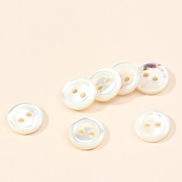 Boutons en nacre naturelle à deux trous, doux, brillants, élégants, lavables, pour chemises en mousseline, robes, forme carrée diamant