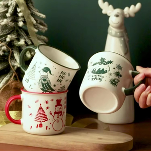 Bán Buôn Giáng Sinh Cup Sáng Tạo Dễ Thương Phim Hoạt Hình Gốm Cốc Cốc Cà Phê Lễ Hội Món Quà Tùy Biến - Product Image 2