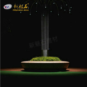 Nuevos Materiales de Construcción de Piedra, Jardinera de Hormigón UHPC XMS006, Jardinera para Exteriores con Iluminación - Product Image 1