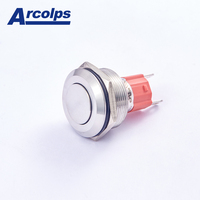 Interrupteur à bouton-poussoir industriel étanche 25mm Matériau en acier inoxydable Indicateur lumineux Conception d'engrenage 10A Max. Courant électronique