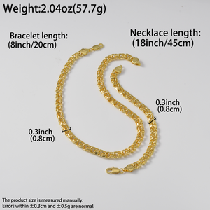 Zeadear Fashion Hip Hop Trendy Wedding Oval Double Link Chain <b>Italian</b> 750 Copper 18k Gold Plated Unisex Wholesale Necklace - Product Image 6