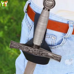 Envío Rápido: Funda de Espada de Cuero PU Clásica con Diseño de Fantasmas y Esqueletos, para Daga, Espada de Caballero, Cinturón de Disfraz, Halloween, Festividades, con Grabado - Product Image 4