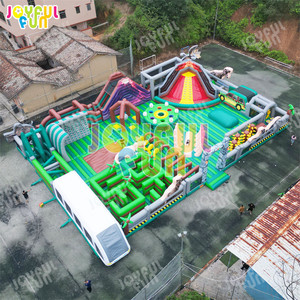 JOYFUL FUN <span class=keywords><strong>Parc</strong></span> gonflable de dinosaures avec parcours d'obstacles, nouveau design, au prix d'usine, <span class=keywords><strong>parc</strong></span> gonflable - Product Image 2