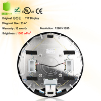 Panel LCD Bulat BOE 23.6" 1280*1280 DV236FBM-N00 Layar Kecerahan Tinggi 23.6 Inci